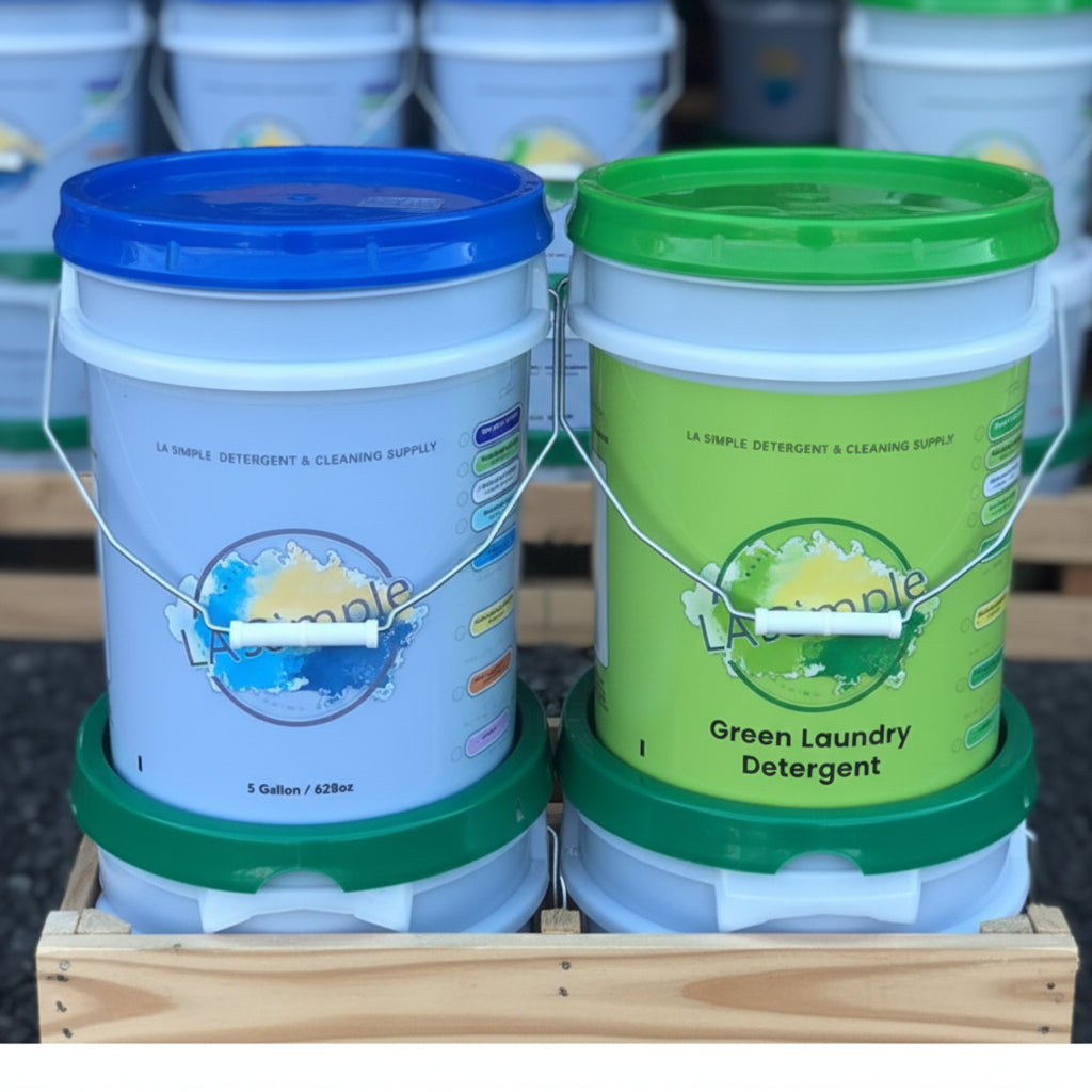 5 Gallon Laundry Detergent – Blue & Green | Bulk Bucket | HE Compatible