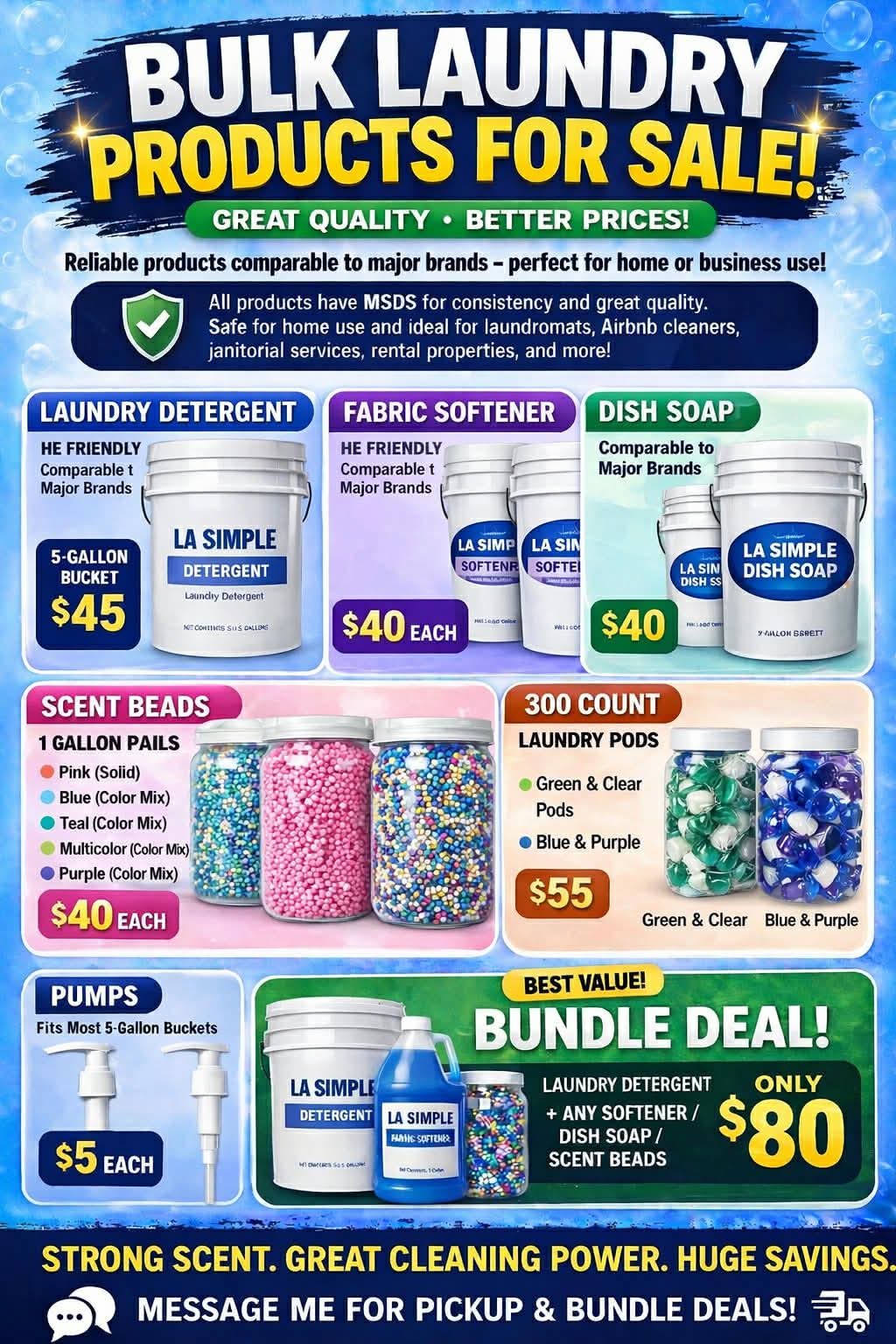 Fabric Softener - 5 gallon buckets - Blue